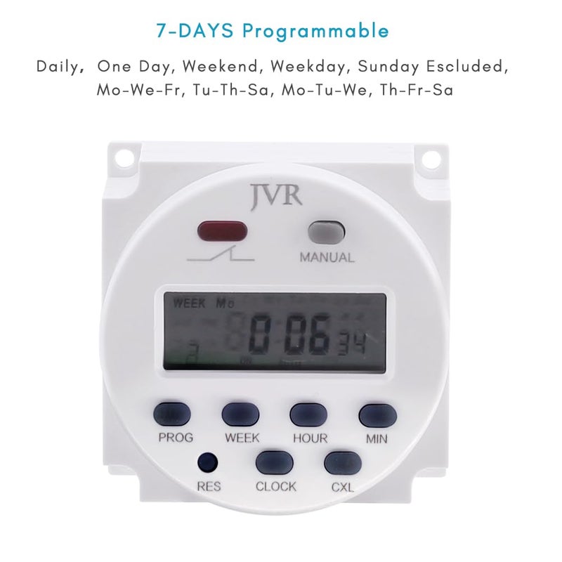 JVR 12V Timer Switch - Programmable, DC/AC/Solar Battery Powered | 12 Volt JVR Timer Relay - Image 3